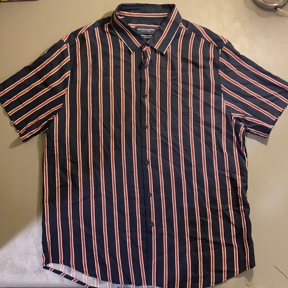 Denim and Flower Men Shirt - Picture 1 of 5